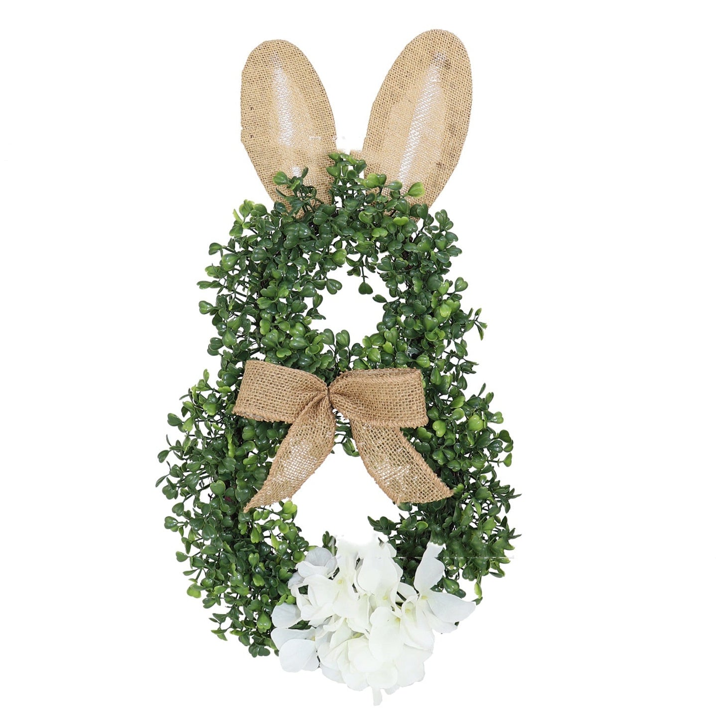 19.6 in rattan ivy bunny shaped Easter wreath