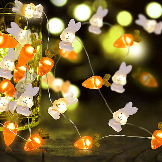 Easter bunny string lights