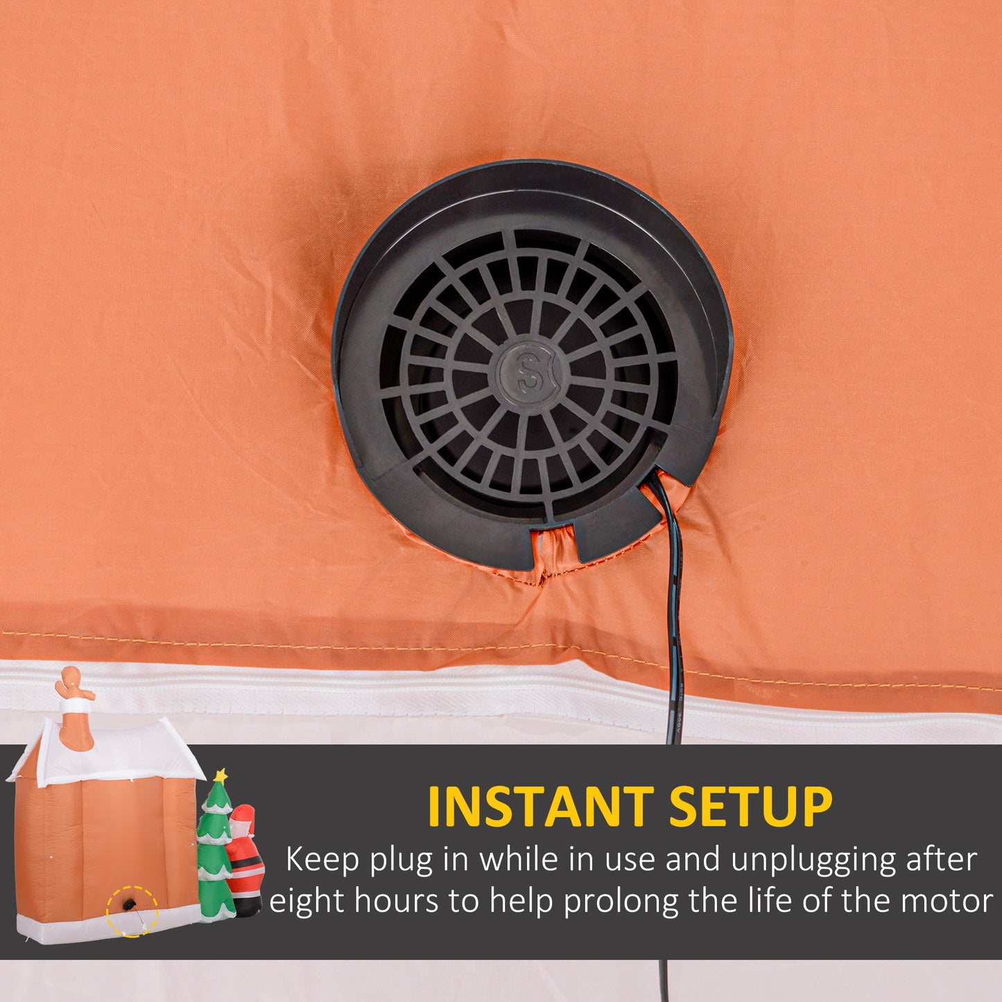 7 Ft Giant Inflatable Gingerbread House