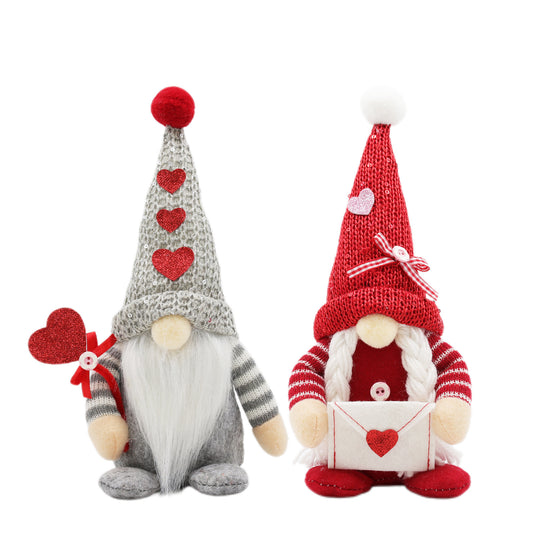 Valentines Day 18 inch standing stuffed Gnome decoration