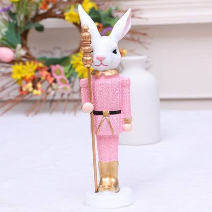 Easter Bunny Nutcracker Figurines - Resin
