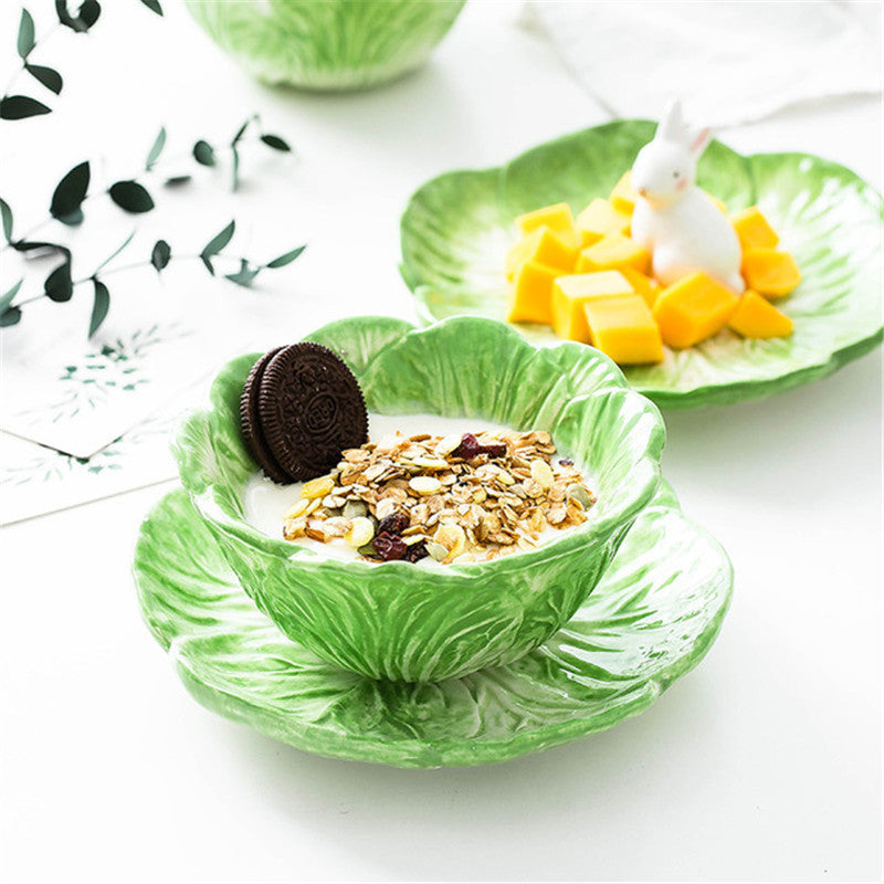 Easter Spring Ceramic Hand Painted Bowl & Plates