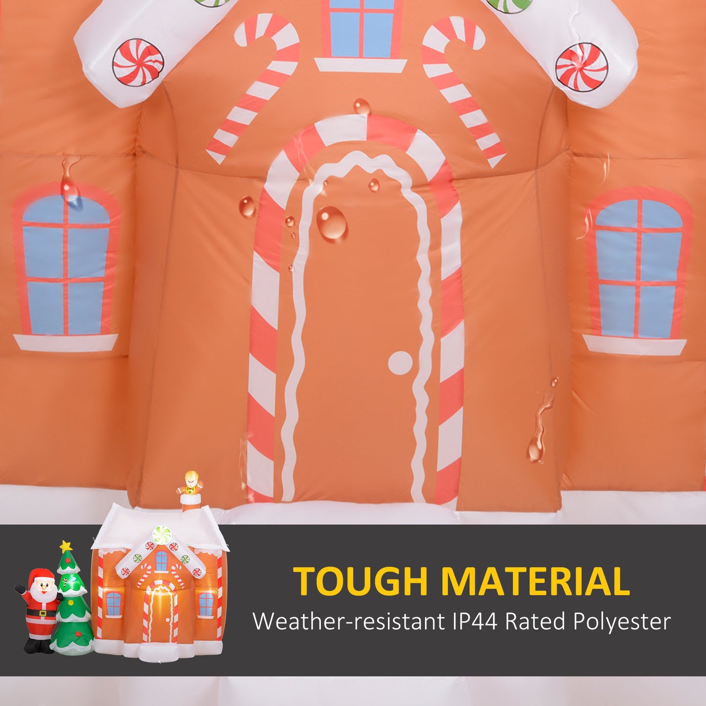 7 Ft Giant Inflatable Gingerbread House