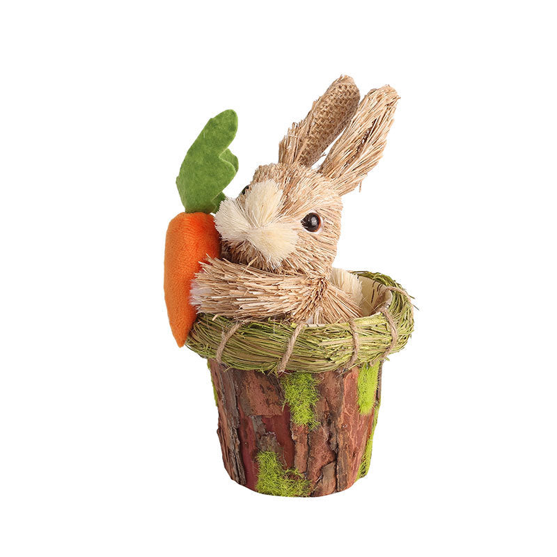 Sisal Bunnies in a Basket