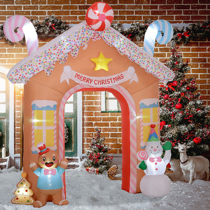 10 Ft Inflatable Gingerbread Candy House Archway – additional product view 2