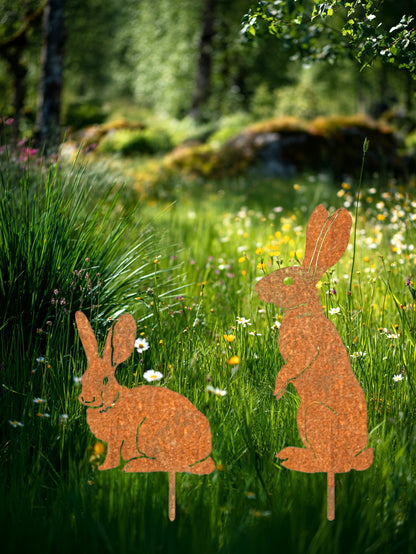 Metal Easter Standing Bunny Yard Stake