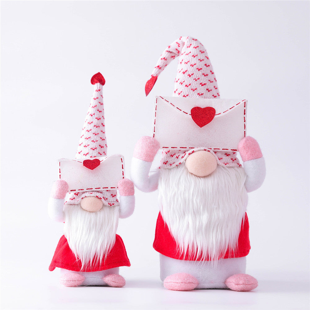 Set of 4 Valentine's Day Gnome Doll Set
