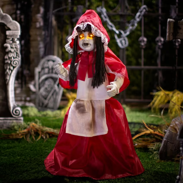35" Red Riding Hood Doll Animated halloween Prop