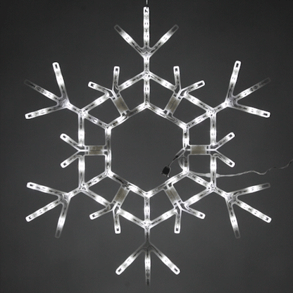 Giant 3 ft (36-inch) cool white LED folding Christmas snowflake with 105 twinkle lights by Kringle Traditions, Wintergreen Lighting
