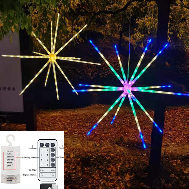 Solar Starburst Firework Path Light with Remote - White or Multicolor