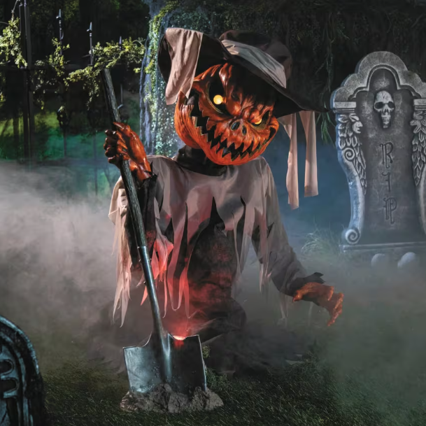 3 ft pop u pumpkin animated Halloween prop