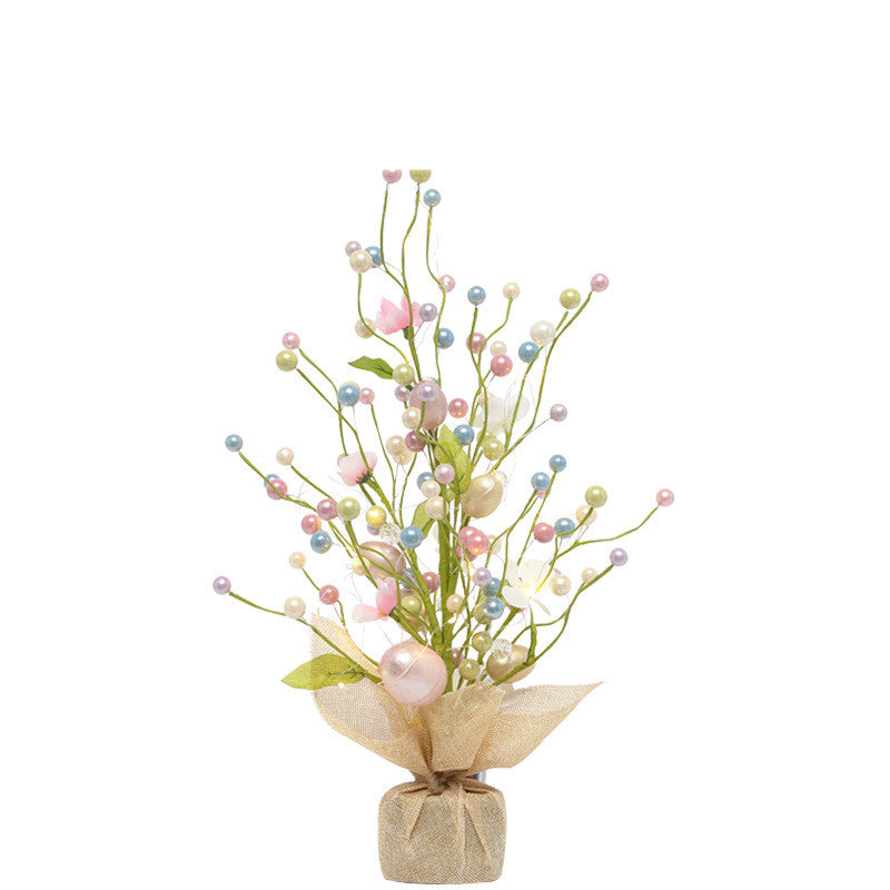 17.7" Glowing Easter Egg Decorative Lighted Tree