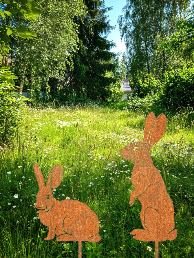 Metal Easter Standing Bunny Yard Stake