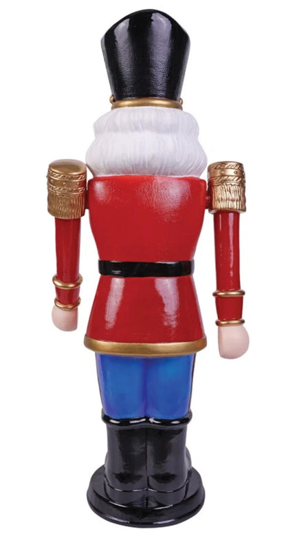 3 Ft Nutcracker Soldier Animated Musical - Red & Blue