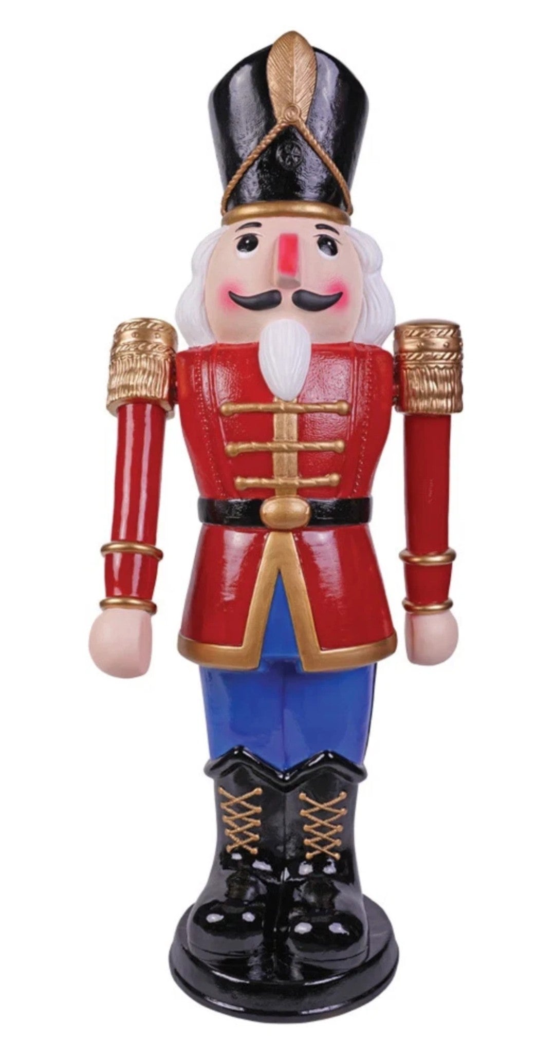 3 Ft Nutcracker Soldier Animated Musical - Red & Blue