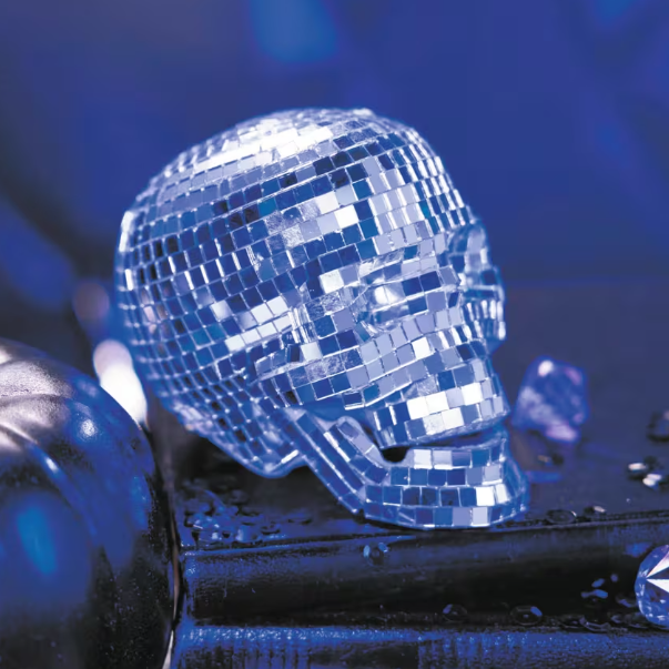 3 3/4" Disco Mosaic Mini Skull