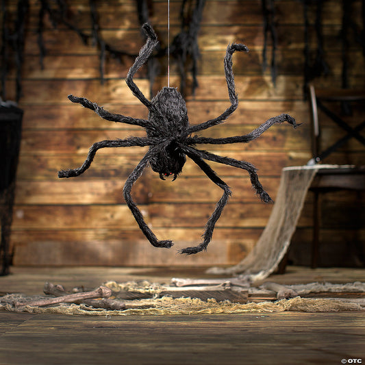 31" Animated Hairy Black Spider