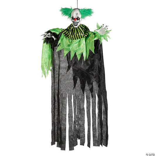 4 Ft Green & Black Hanging Clown