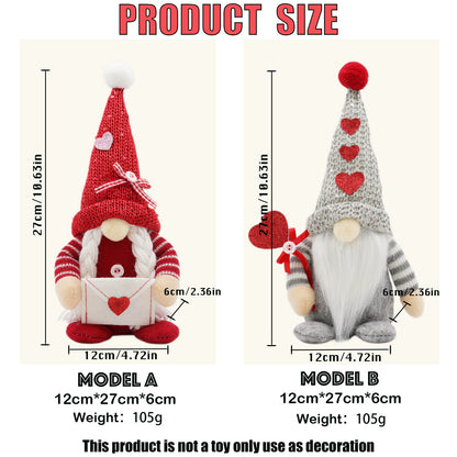 18" Stuffed Gnome Valentine's Day Decoration