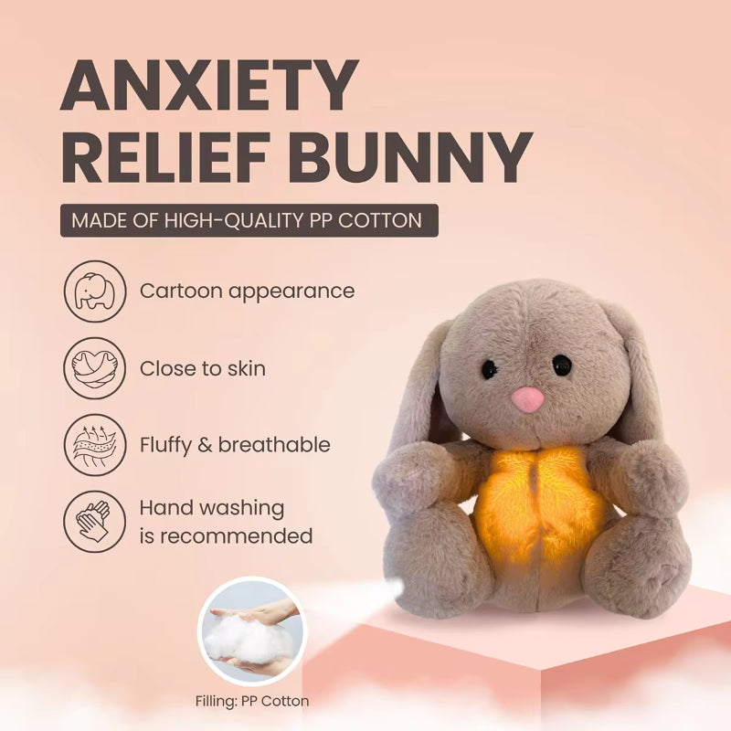 NEW! Breathing Bunny Baby Soothing Sensory Plush - Lights, Sound & Breathing Motion!