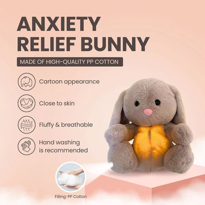 NEW! Breathing Bunny Baby Soothing Sensory Plush - Lights, Sound & Breathing Motion!