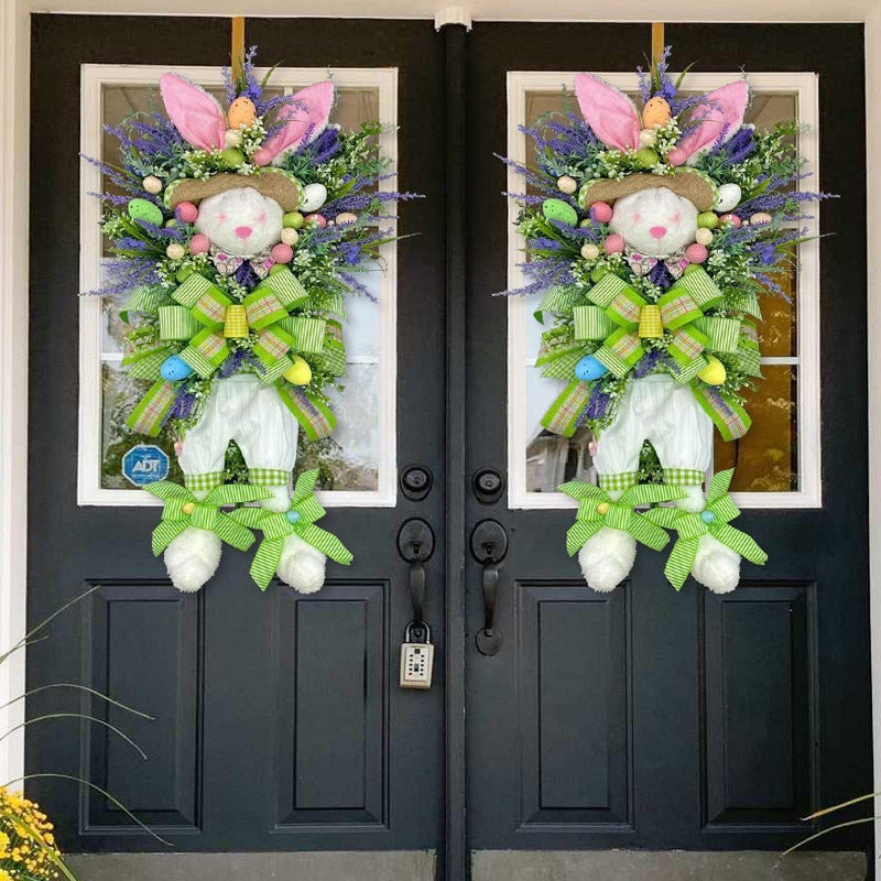 Giant Bunny Easter Wreath – 23.6” Tall