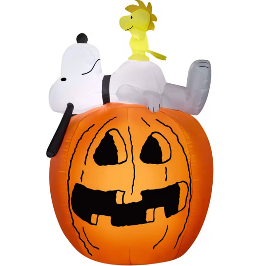 4 Ft 5 in Peanuts ® Snoopy Woodstock Halloween Inflatable