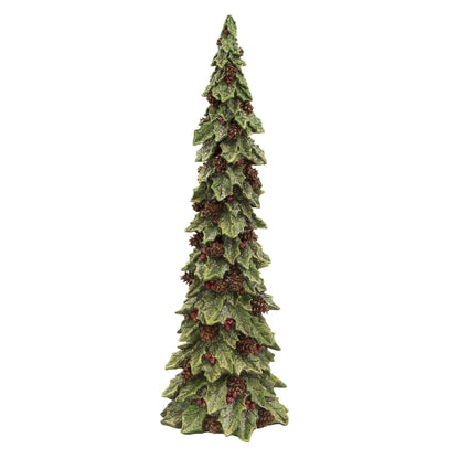 Holly Leaf Holiday Trees with Pinecone Accents (Set of 2) — manufacturer image 3