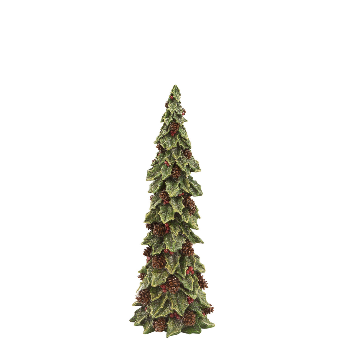 Holly Leaf Holiday Trees with Pinecone Accents (Set of 2) — manufacturer image 4