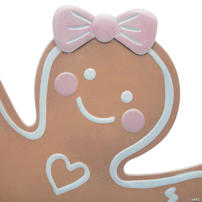 37" Giant Gingerbread Man Girl Standing Christmas Outdoor Decoration Porch Home