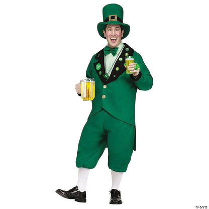 St Patricks Day Leprechaun Adult Costume Unisex One Size Jacket Knickers Hat Tie