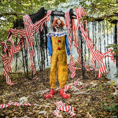 5 Ft Twitching Clown Animatronic Halloween Spirit Haunt Circus Decor Prop 2025