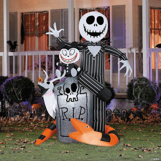 5.6 Ft Jack Skellington with Snake Inflatable