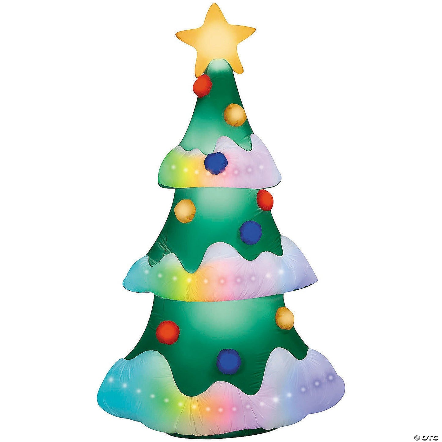 9Ft Animated LightShow Rainbow Wave Christmas Tree Inflatable Outdoor Yard Decor