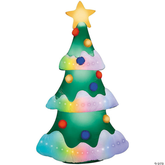 9Ft Animated LightShow Rainbow Wave Christmas Tree Inflatable Outdoor Yard Decor
