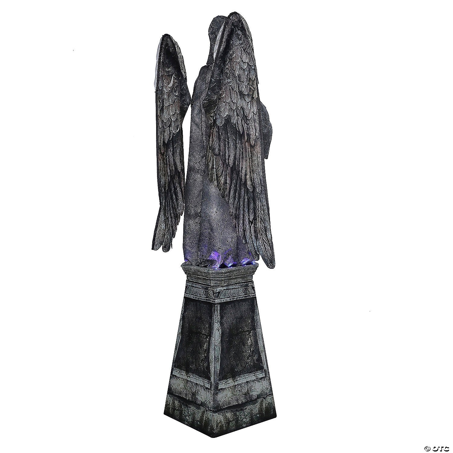 See Video LifeSize 8' Cemetery Angel Grave Animatronic Halloween Haunt Prop Tomb
