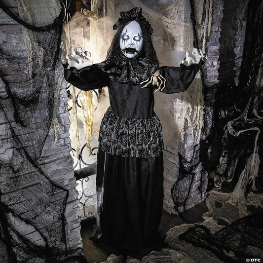 5.2 Ft Gothic Bride & Spider - Animated