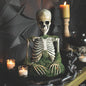 See Video! 4 Ft Mossy Skeleton Animated Halloween Home Decoration Haunted Prop