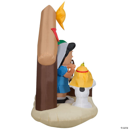 5.8 Ft Charlie Brown Nativity Peanuts Outdoor Christmas Inflatable Yard Decor