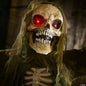 See Video LifeSize 5 Ft Skeleton Reaper Animated Decor Halloween Haunt Yard Prop