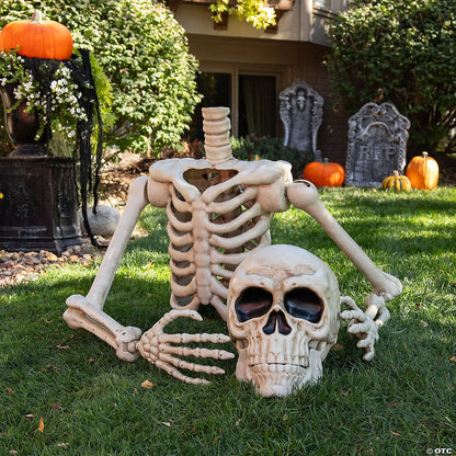 GIANT Up to 10 Ft Wide Skeleton Grave Breaker Outdoor Halloween Spirit Prop 2025