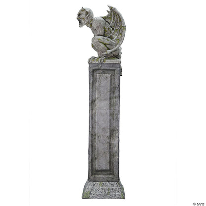 8 Ft Animated Goth Gargoyle Pillar Statue Tombstone Grave Halloween Haunt Prop