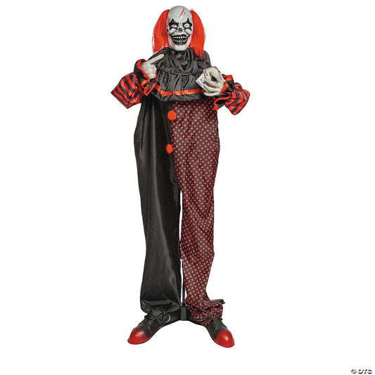 LifeSize 6 Ft Evil Clown Animated Pop Up Head Halloween Haunt Prop Decor Spirit