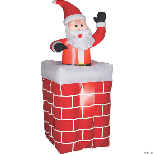 6 Ft Animated Pop Up Santa Chimney Christmas Inflatable Outdoor Decor Lighted