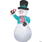 72" Snowman with Candy Cane Lighted Christmas Inflatable Outdoor Yard Decoration
