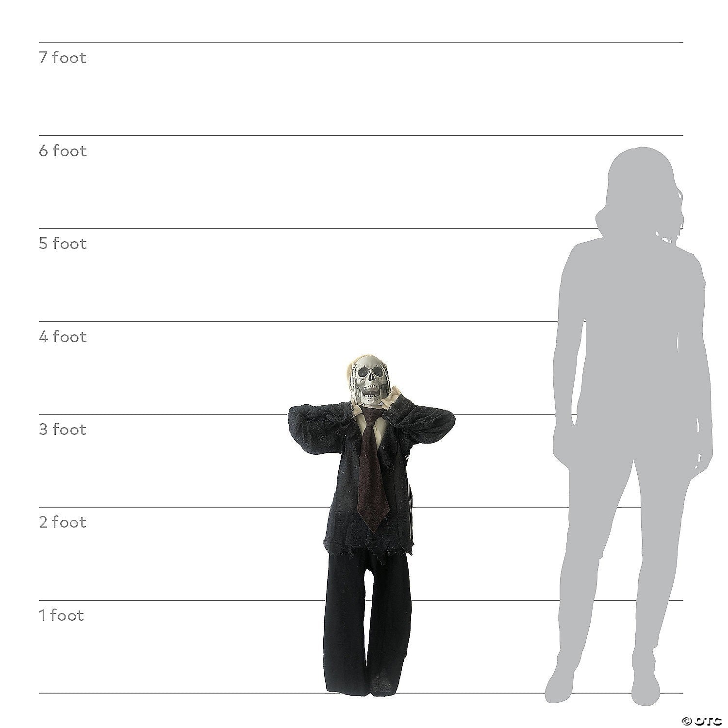 43" Hanging Skeleton Animated Halloween Decoration Haunted Cemetery Grave Prop