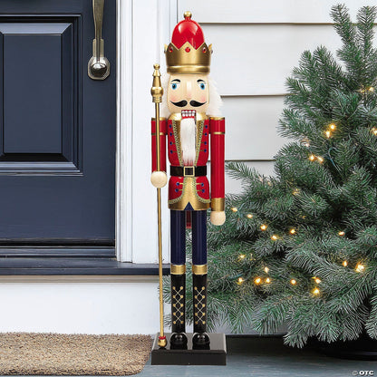 3 Ft Giant Nutcracker Toy Soldier Wood Christmas Outdoor Decoration Prop Red