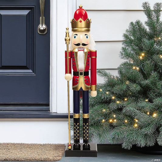 3 Ft Giant Nutcracker Toy Soldier Wood Christmas Outdoor Decoration Prop Red