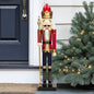 3 Ft Giant Nutcracker Toy Soldier Wood Christmas Outdoor Decoration Prop Red
