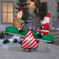 5.6 Ft Animated Santa Reindeer See Saw Christmas Inflatable Outdoor Yard Decor